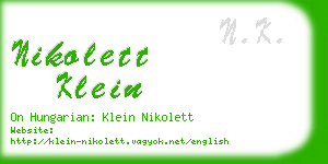 nikolett klein business card